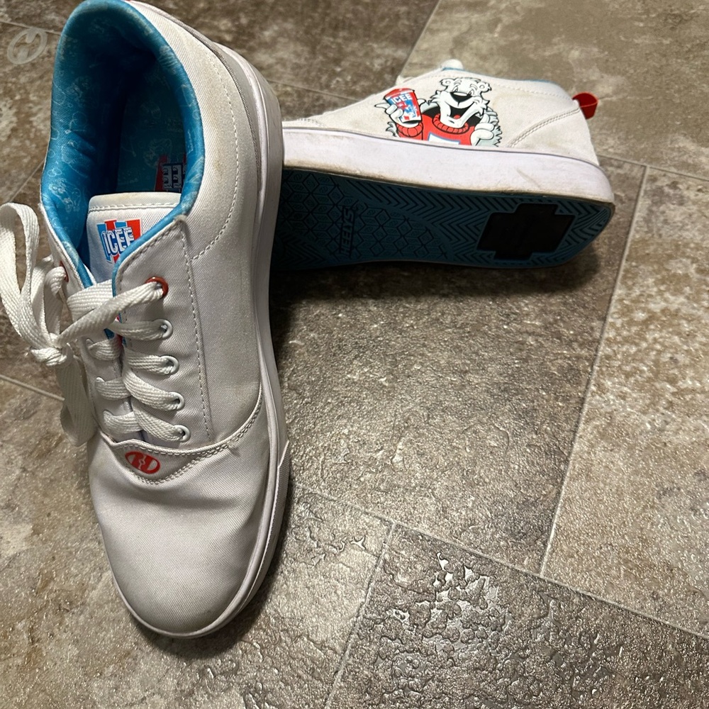 Heelys Ice White Sneakers with Blue Accents